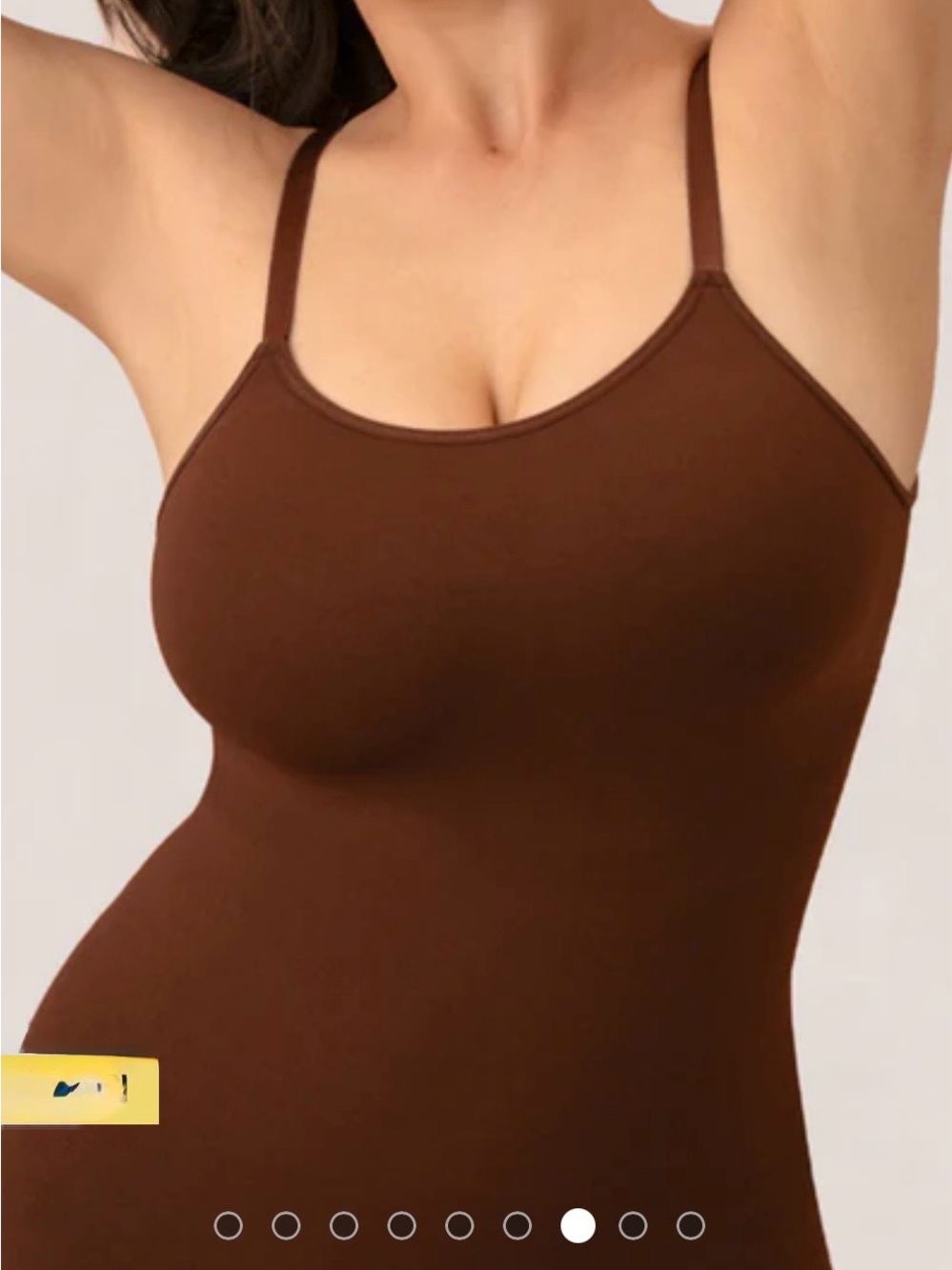Shapermint Essentials All Day Every Day Scoop Neck Cami S Brown Brand New